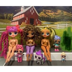 LOL OMG Surprise Doll Lot 8 Fashion Dolls 1 pet